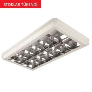 2*18W Sıva Üstü Ofis Armatürü Boş 